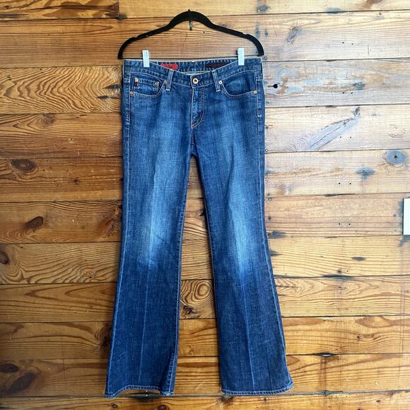 Adriano Goldschmied The Club Dark Wash Flared Jeans size 29R - Picture 1 of 6